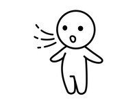 息を吸った時に頭が下がる？