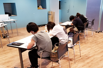 筆記試験と閉校式